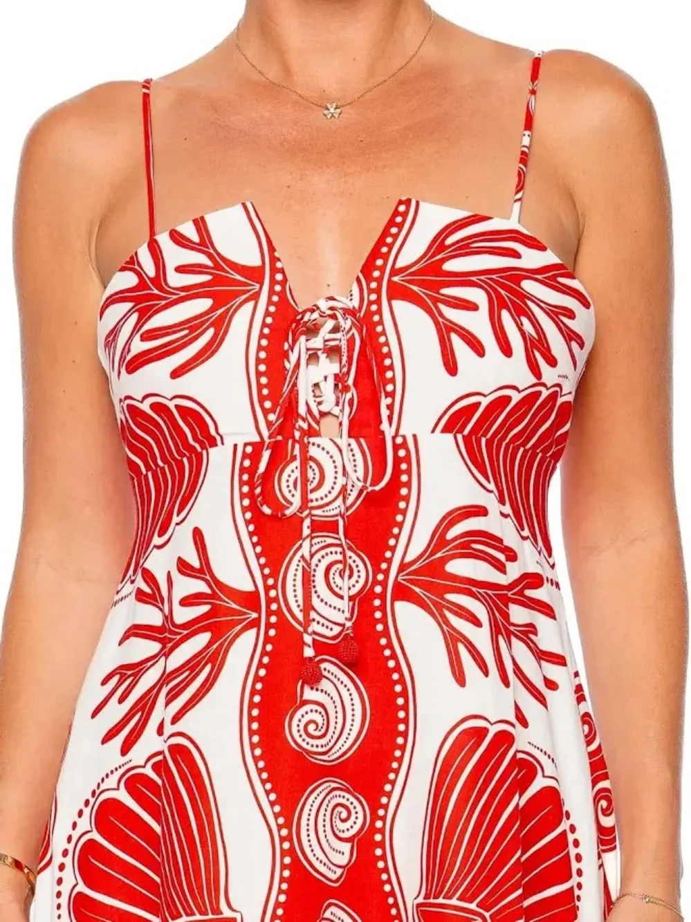 White Ainika Shell Maxi Dress - Picture 10 of 13